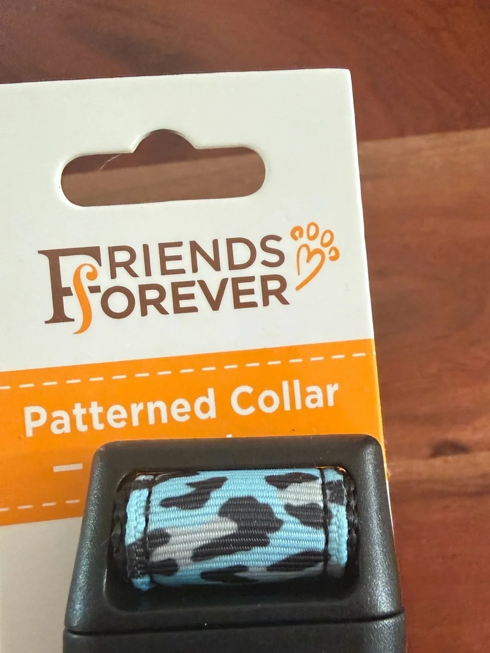 Blue Leopard Print Dog Collar